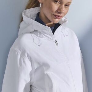 Athleta Lucent Bomber white small petite